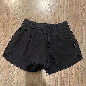 Black Lulu Lemon Hotty Hot Shorts